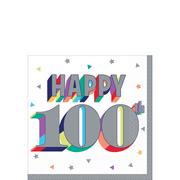 Here's to 100 Birthday Beverage Napkins 16ct
