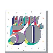Here's to 50 Birthday Lunch Napkins 16ct