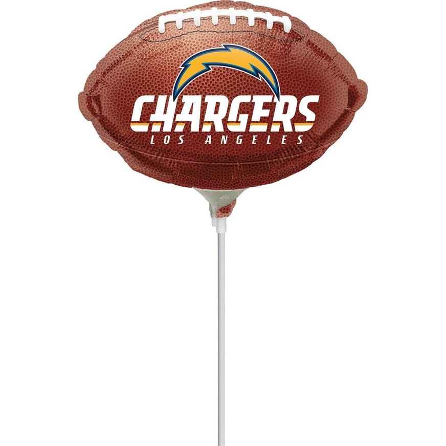 LA Chargers Mini Football Balloon on a Stick, 11in x 6in