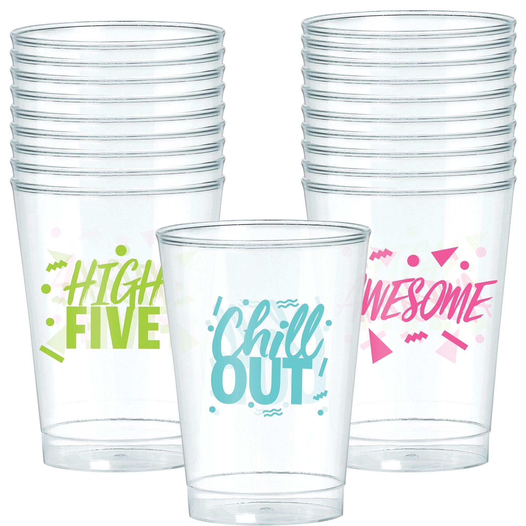 Metallic Awesome 80s Plastic Cups 20ct
