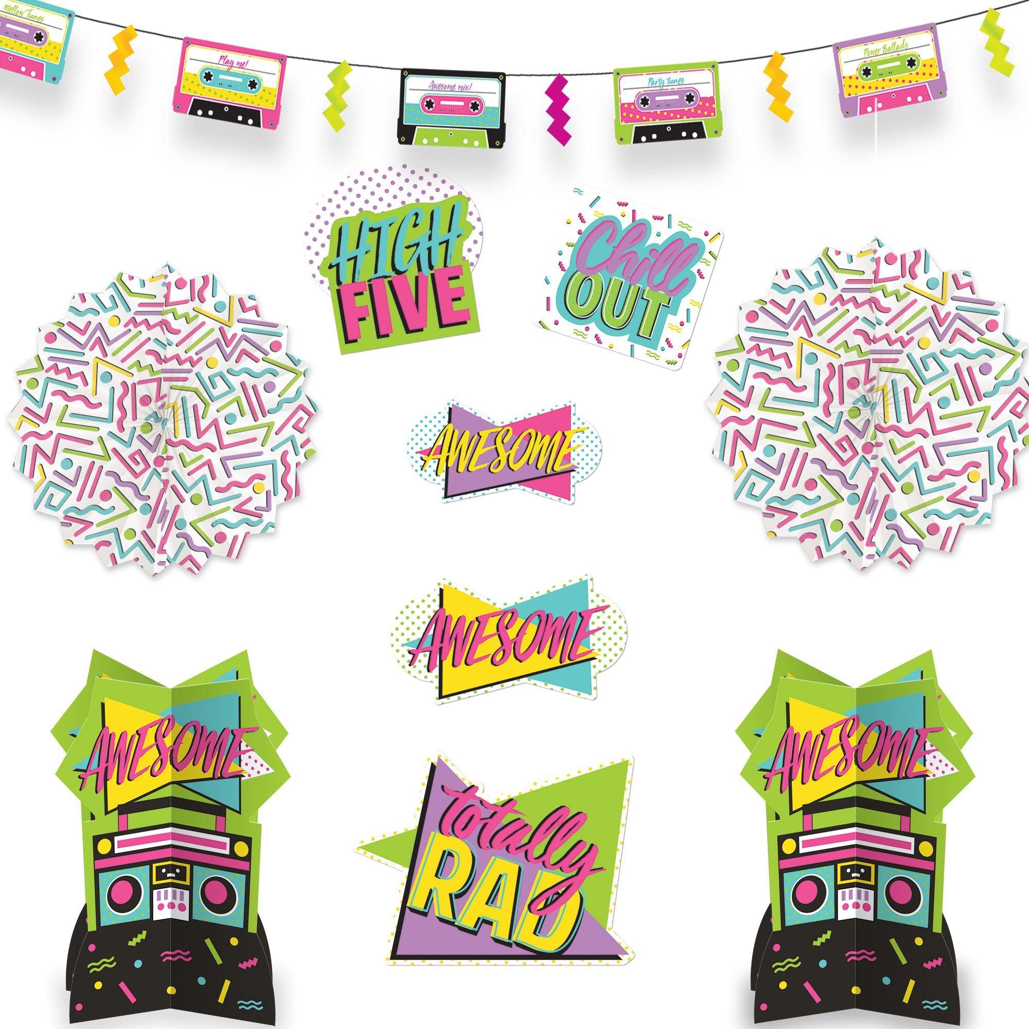 Awesome 80s Room Decorating Kit 10pc | Party City