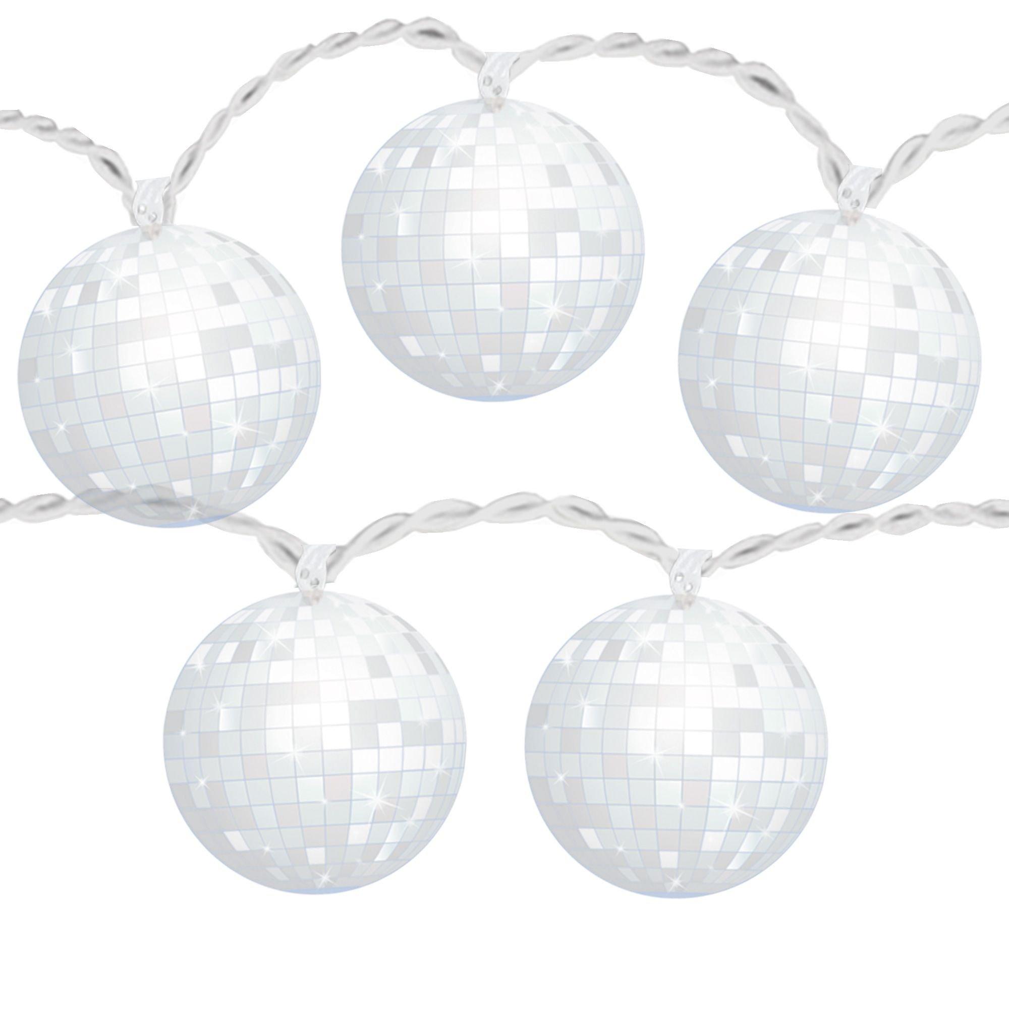 Zhanmai Small LED Disco Ball Decorations 70s Disco Party Supplies Lighted  Mirror Disco Balls String Lights Mini Disco Ball Ornaments for Party Club