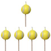 Tennis Ball Toothpick Candles 5ct