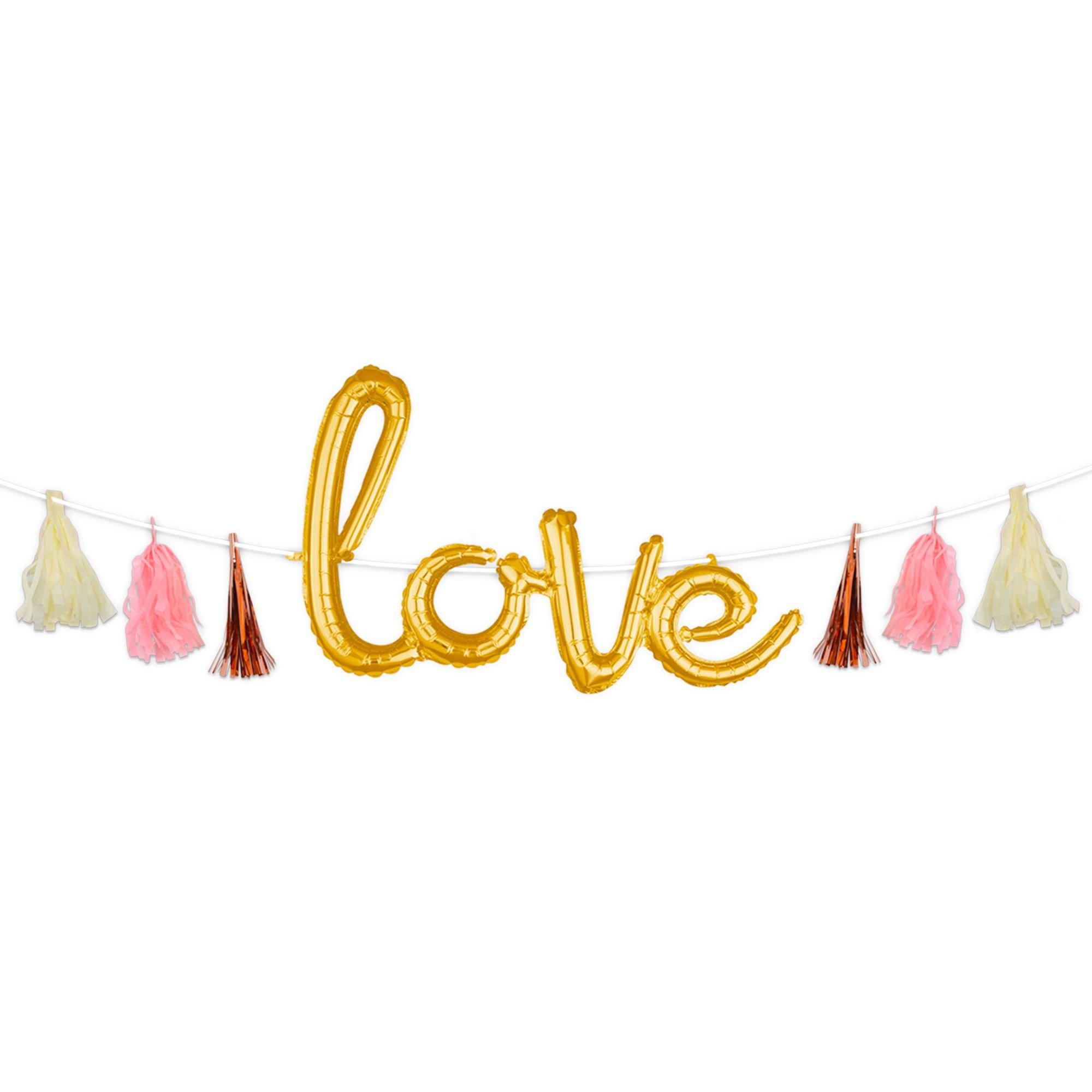 Paper love store tassel banner