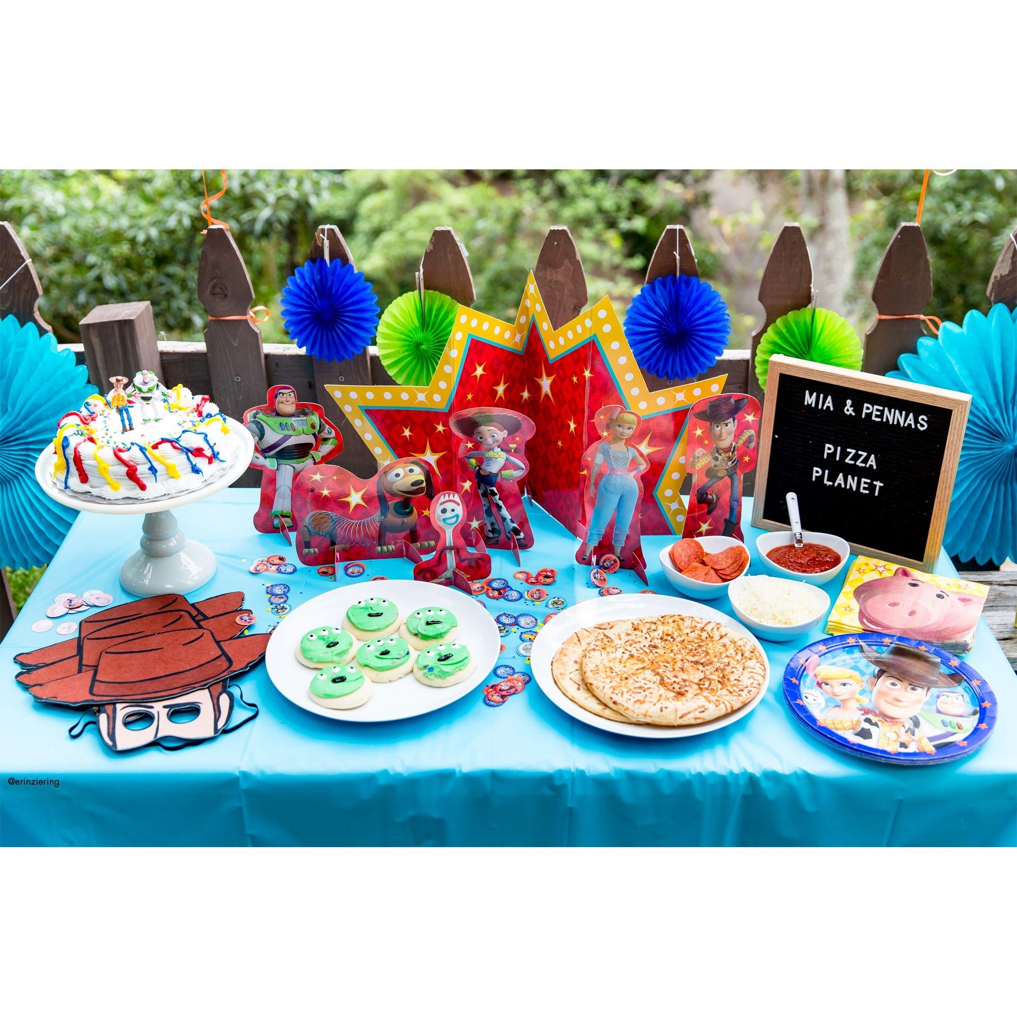 Toy Story Party Decorations, Join Forky Toy Story 4 Birthday Decor,  Tablecloth, Tableware of Napkins, Plates, Cups, Centerpieces, Banner, Buzz  