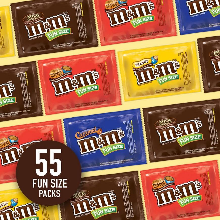 M&M's Lovers Chocolate Candies Variety Mix Bag, 30.35oz, 55pc - Caramel, Milk Chocolate, Peanut & Peanut Butter