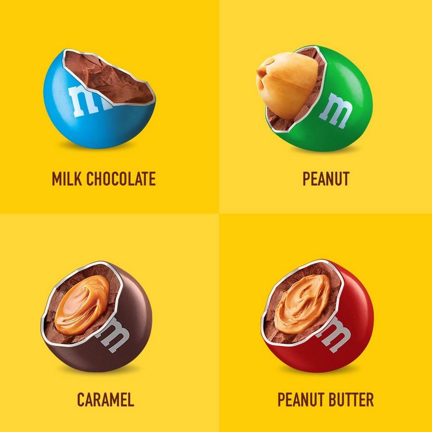 M&M's Lovers Chocolate Candies Variety Mix Bag, 30.35oz, 55pc - Caramel, Milk Chocolate, Peanut & Peanut Butter