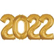 Giant Gold 2022 Number Balloon Kit
