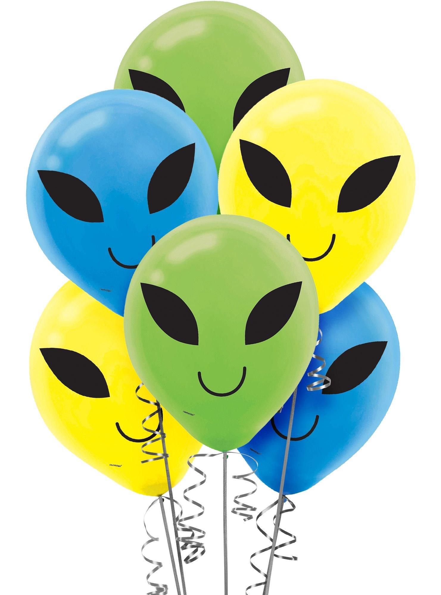 15ct, Blast Off Alien Balloons