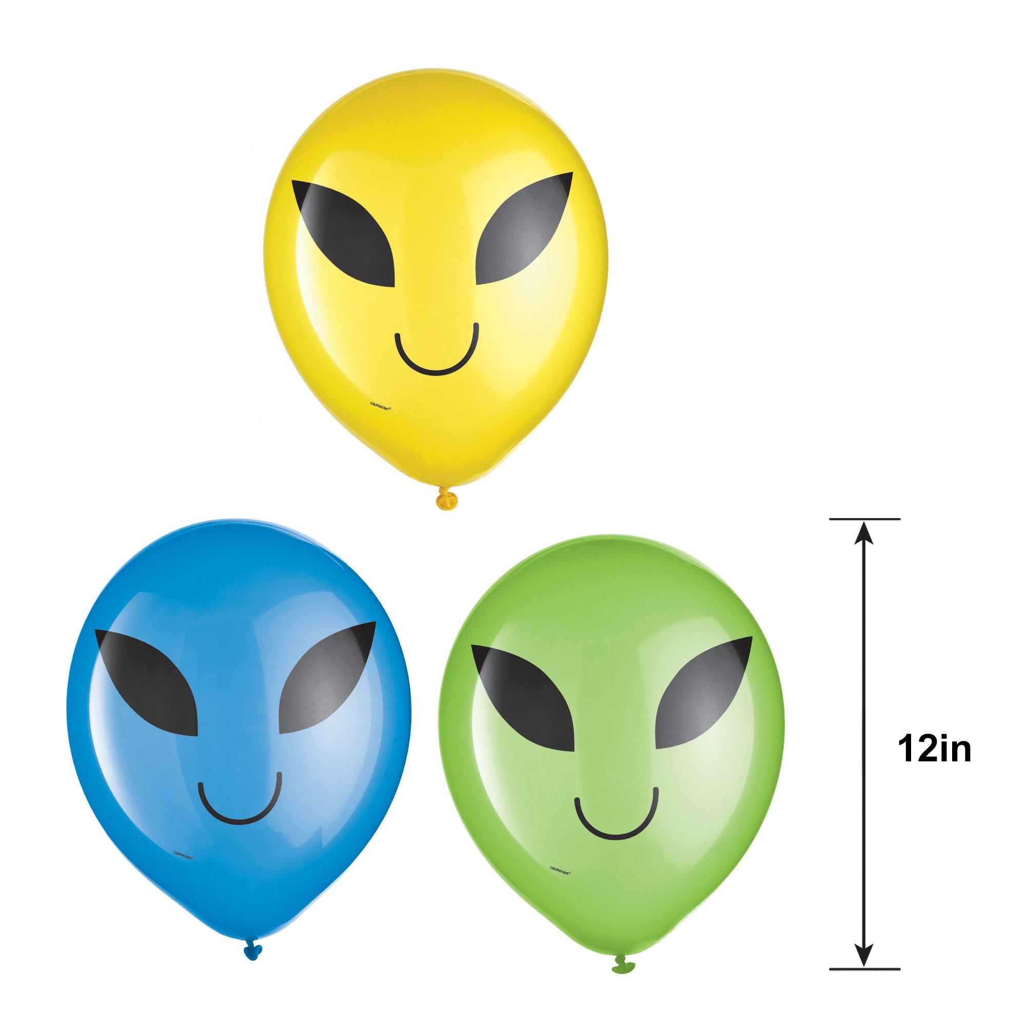 15ct, Blast Off Alien Balloons