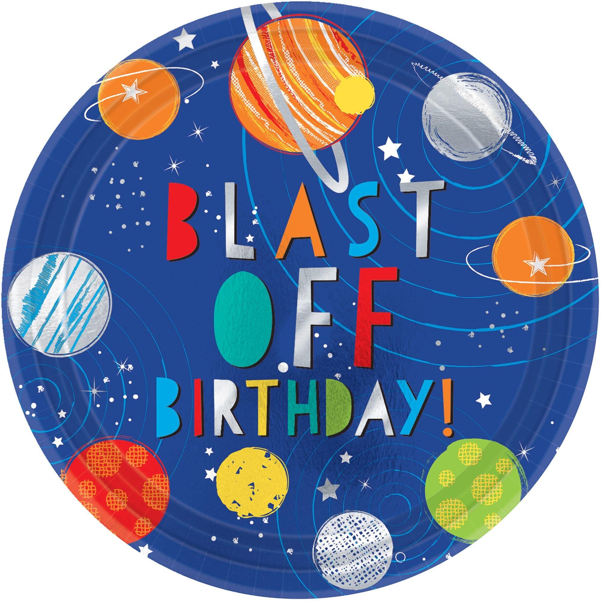Blast Off Dinner Plates 8ct Party City