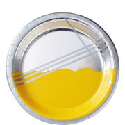 Metallic Yellow Facet Lunch Plates 8ct