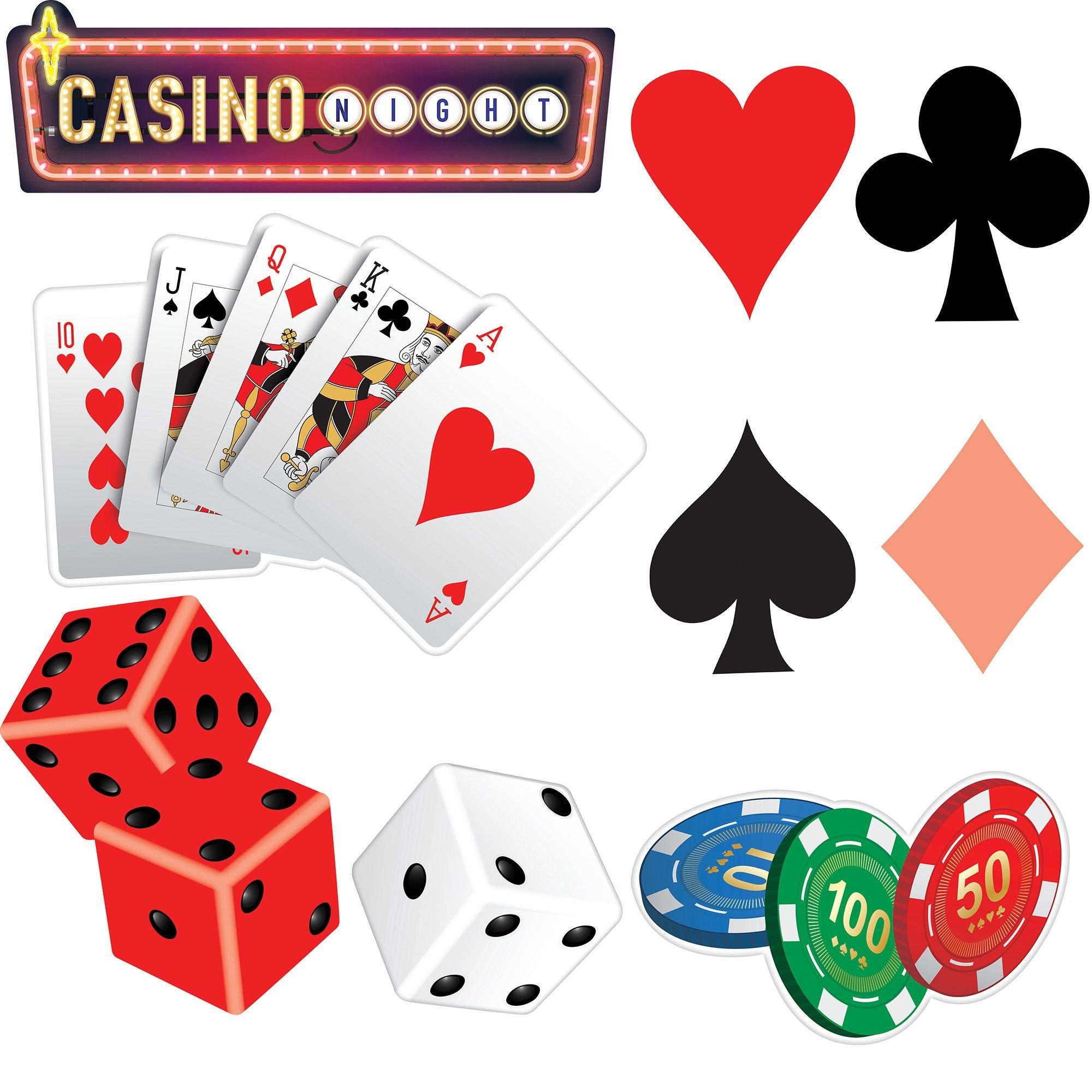 Roll the Dice Casino Cutouts 30ct Party City