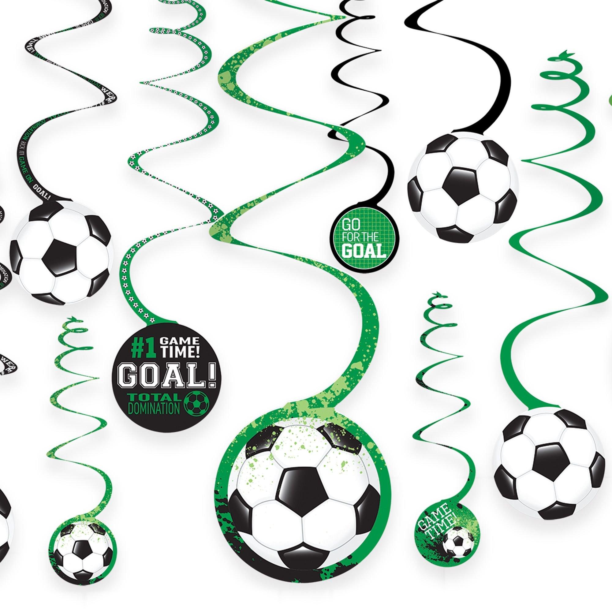 Goal Getter Soccer Swirl Decorations 12ct Party City