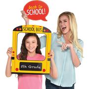 School Bus Photo Booth Frame with Cutout