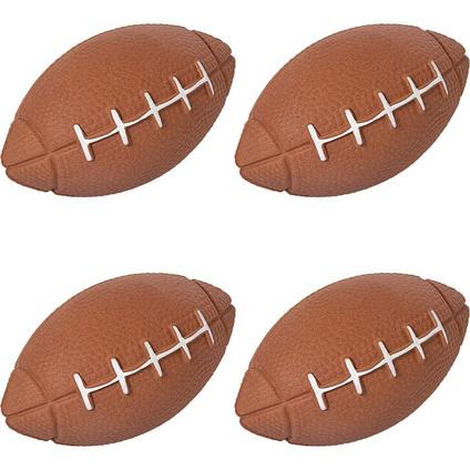 Mini Rubber Footballs, 4ct