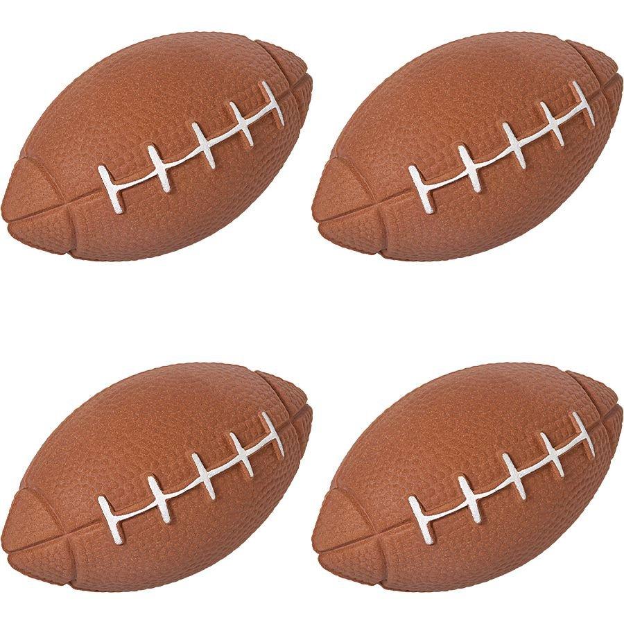 Mini Rubber Footballs, 4ct