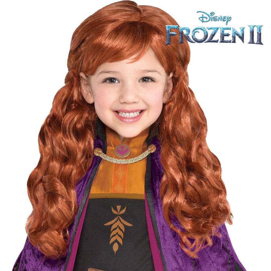 Disney Anna Costume Wig for Kids Frozen 2 Red 