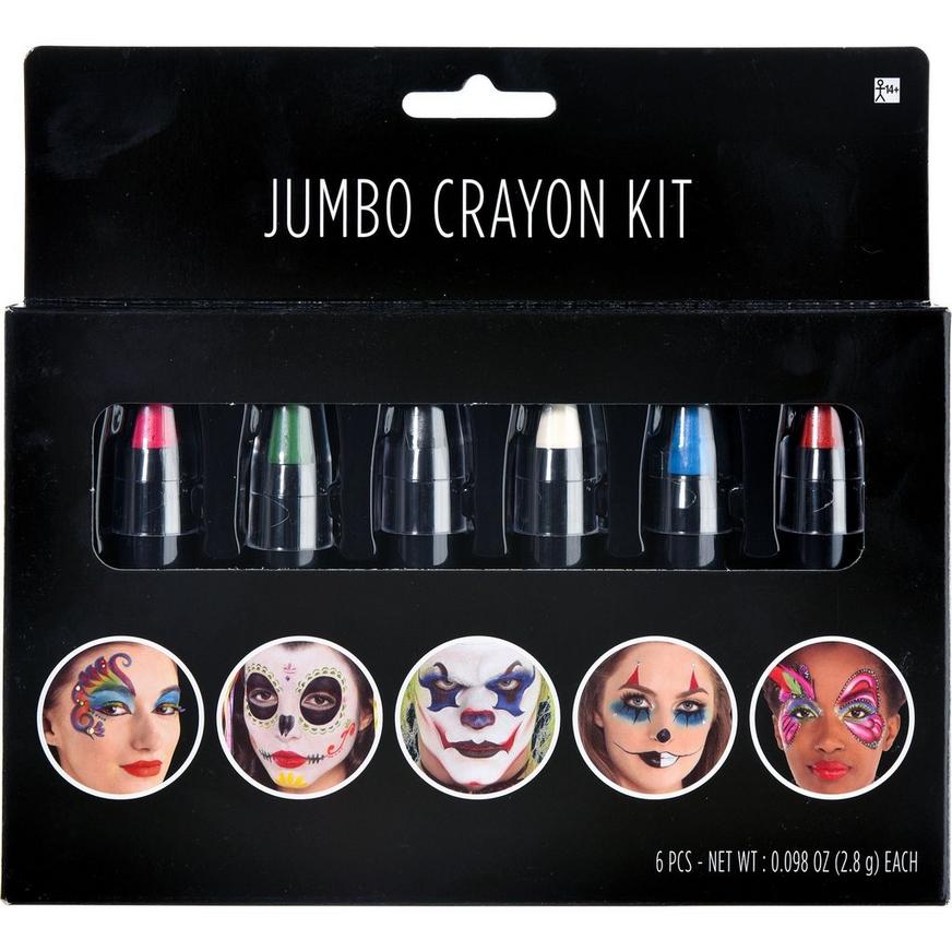 Jumbo Retractable Crayon Makeup Sticks 6ct