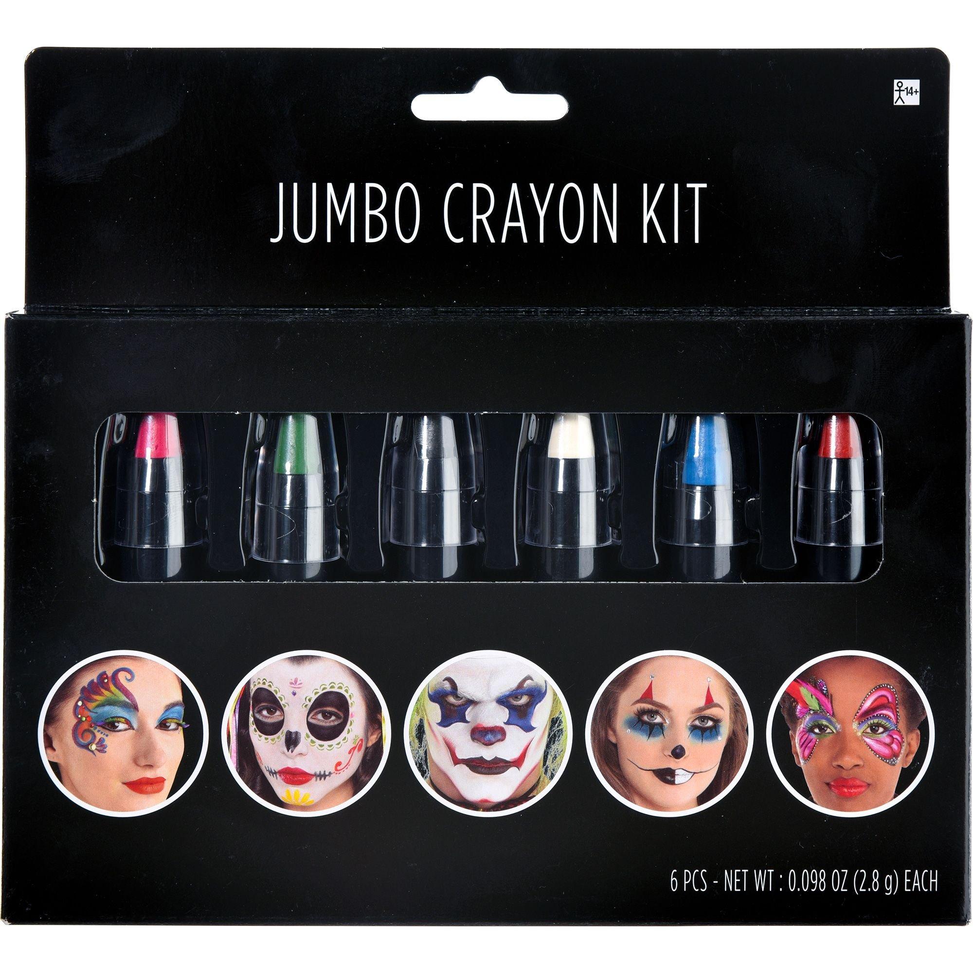 Jumbo Retractable Crayon Makeup Sticks 6ct