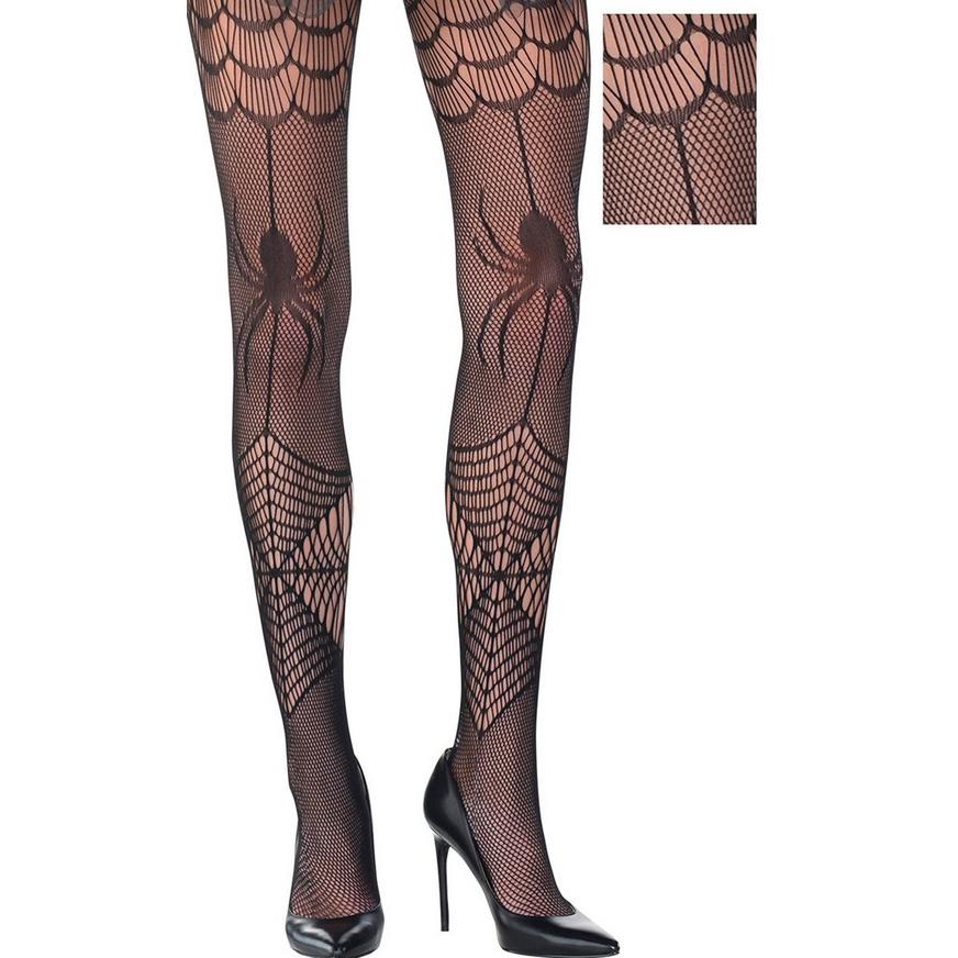 Adult Spiders and Webs Fishnet Pantyhose