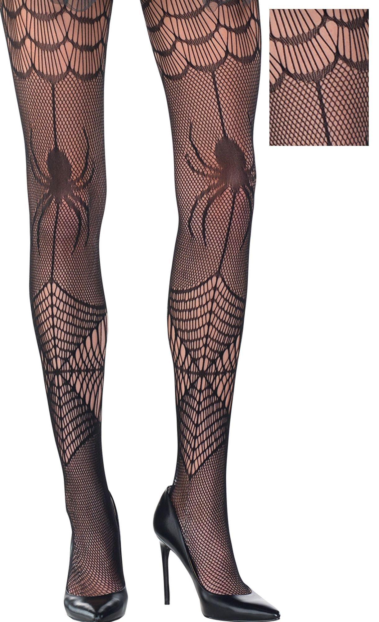 Adult Spiders and Webs Fishnet Pantyhose