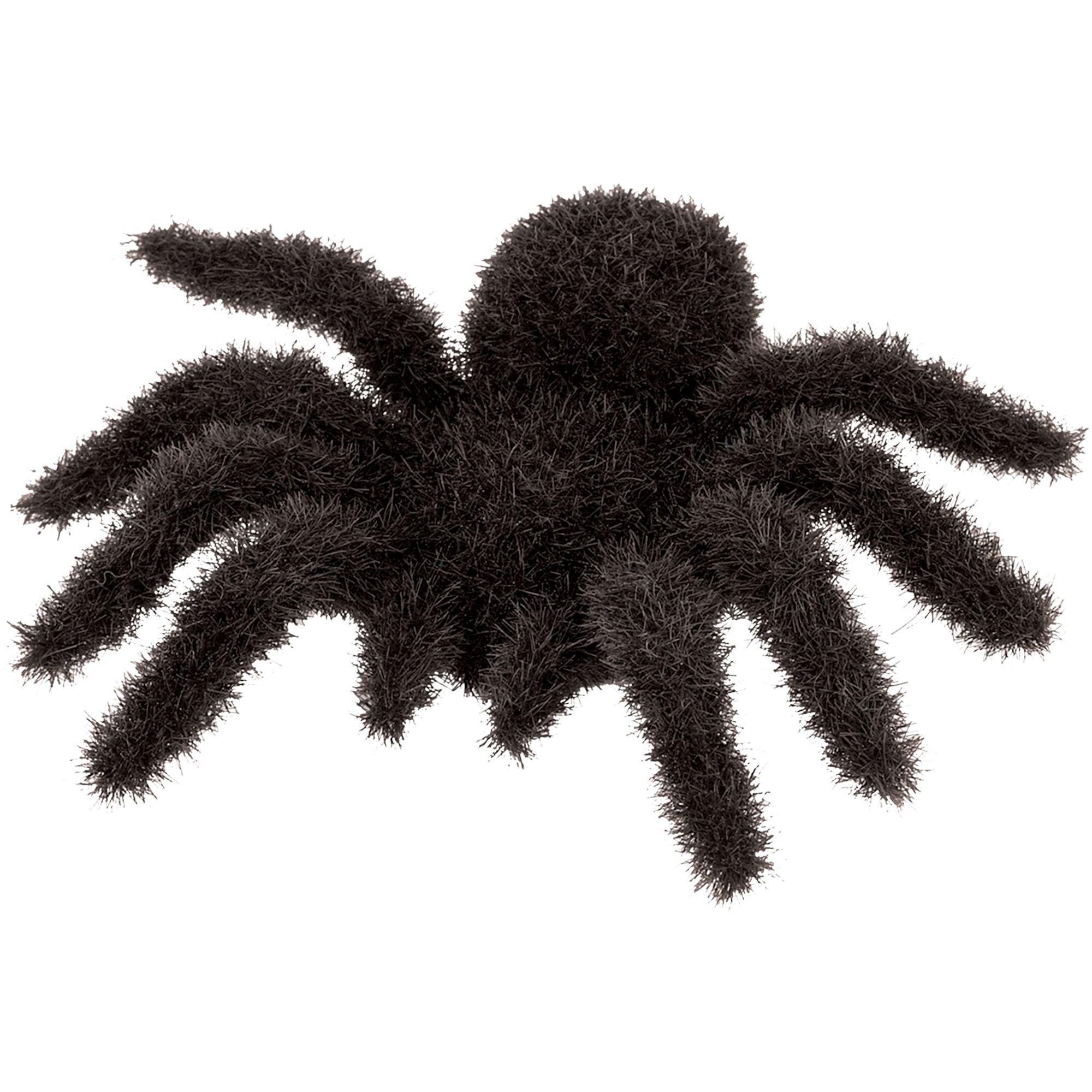 Black Fuzzy Spiders 6ct