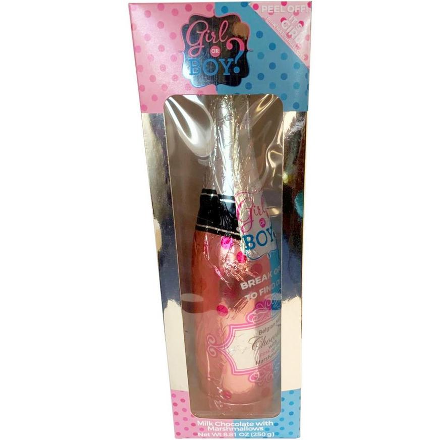 It's a Girl Gender Reveal Marshmallow Chocolate Bottle