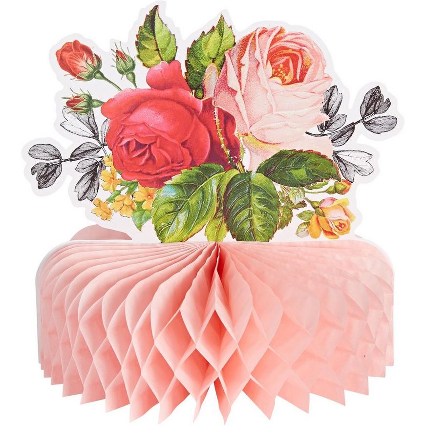 Pop Blush Rose Honeycomb Centerpiece