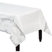 Silver 25th Anniversary Paper Table Cover
