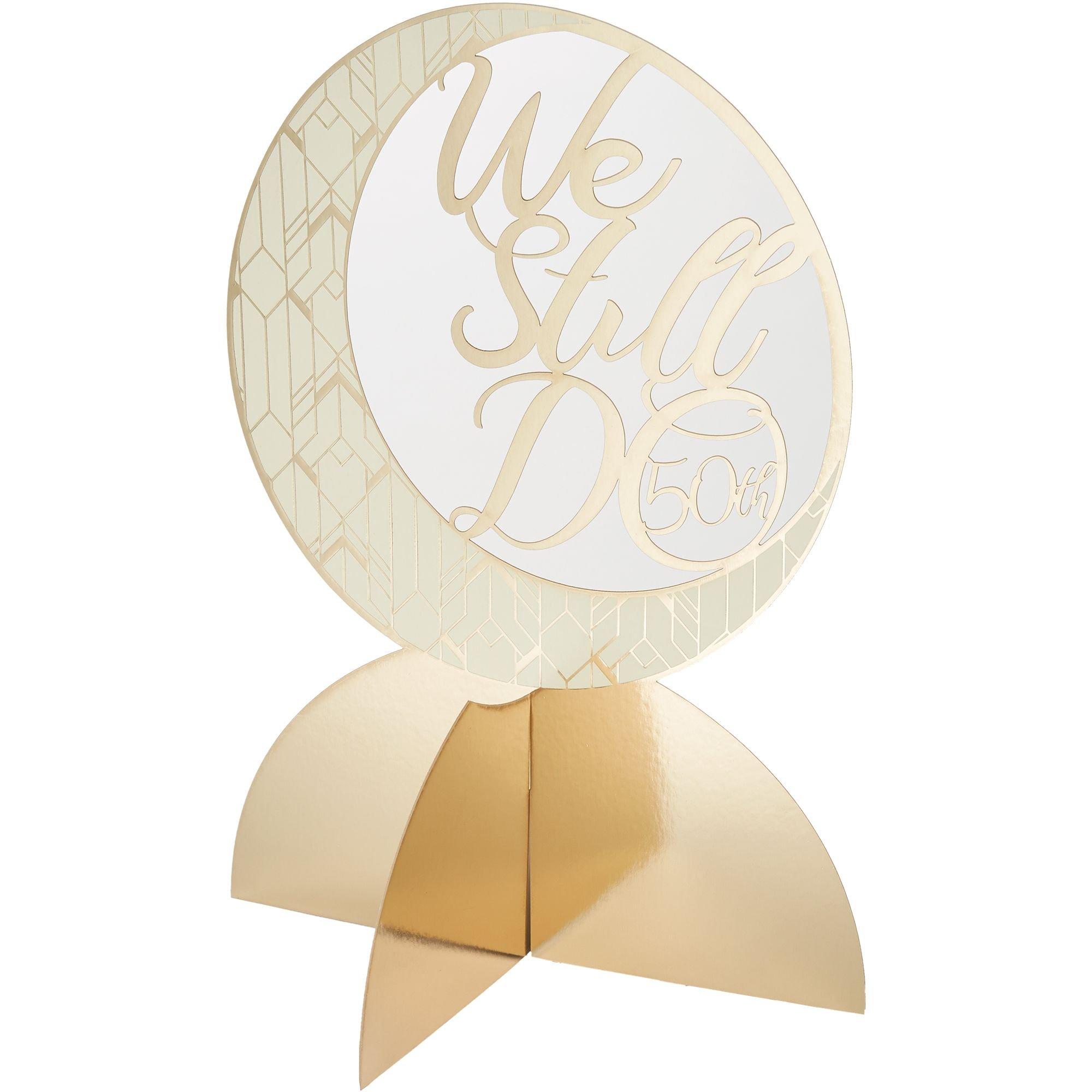 Metallic Gold 50th Anniversary Centerpiece