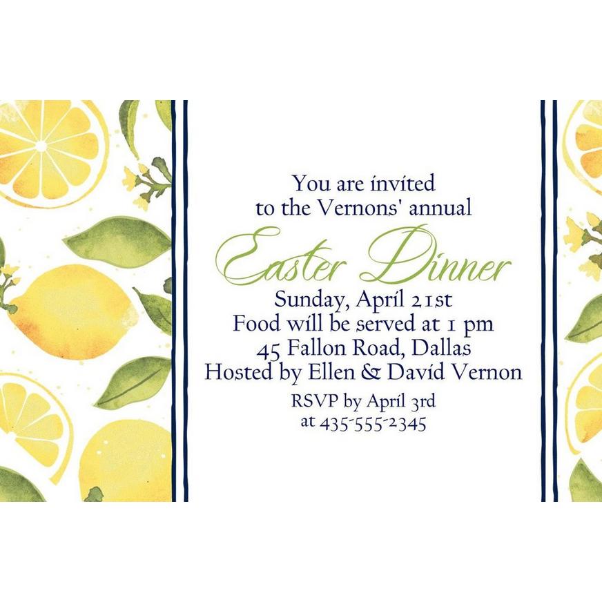 Custom Lemon Invitations 
