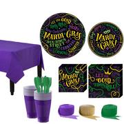 Good Times Mardi Gras Tableware Kit for 60 Guests