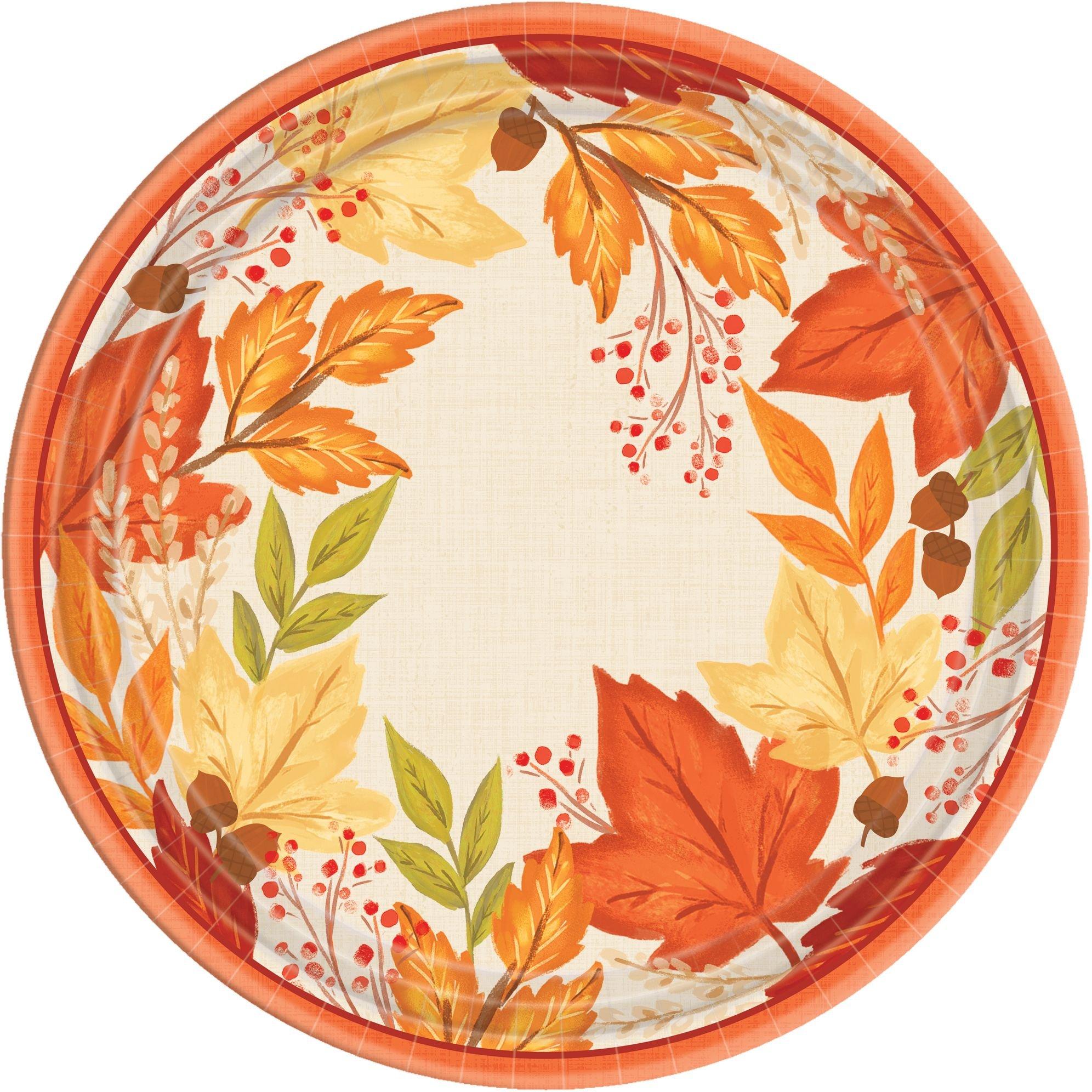 Fall Foliage Dinner Plates 8ct | Party City