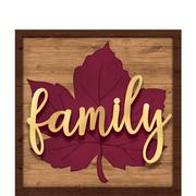 Family Fall Leaf Block Sign