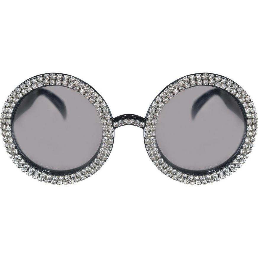 70s Oversized Crystal Sunglasses