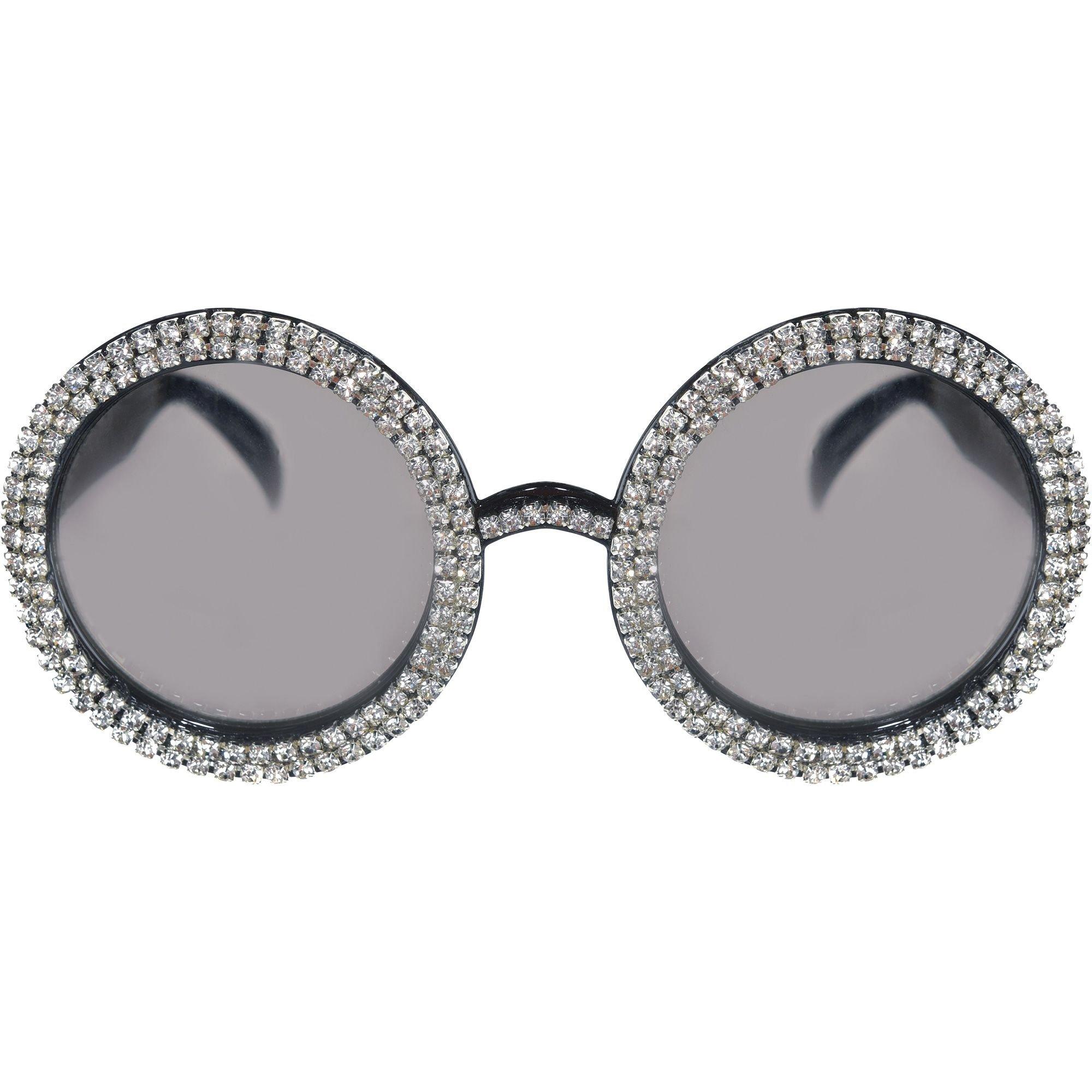 70s Oversized Crystal Sunglasses