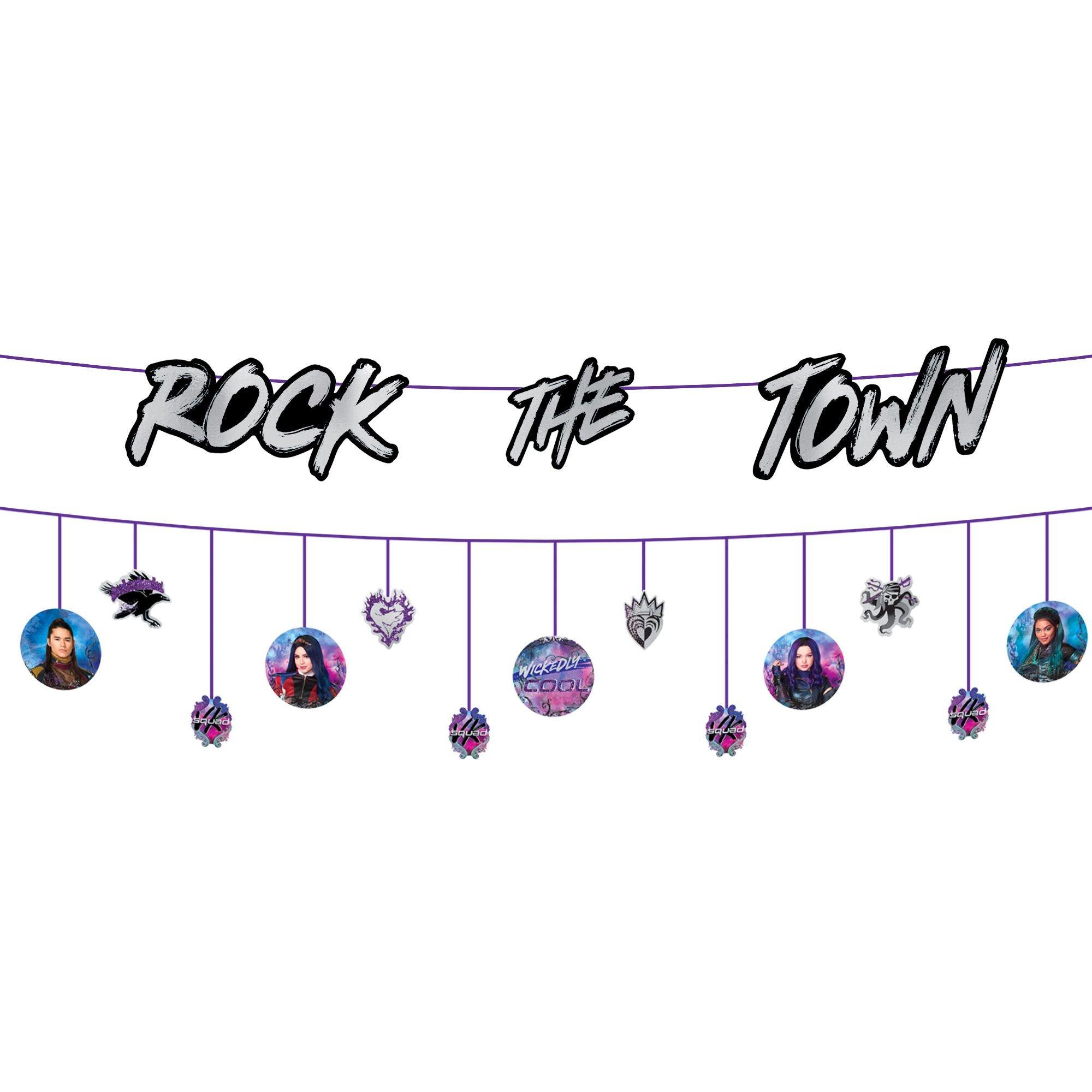 Custom Disney Descendants 3 Mal Evie Purple Theme Birthday Banner –  BigBigBee Party Sign