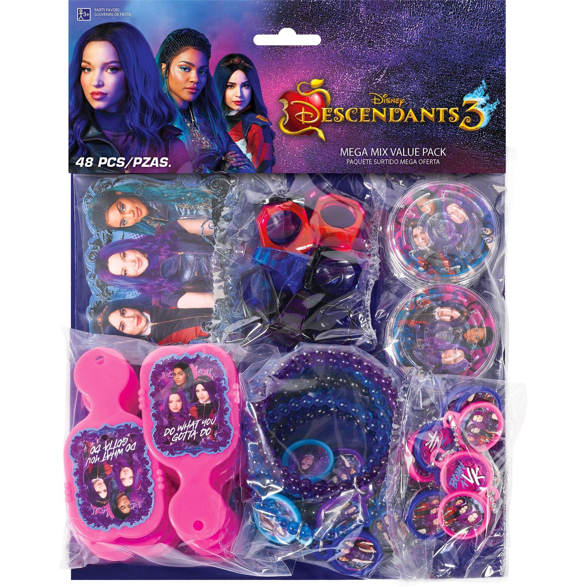 Lobyn Value Packs Descendants 3 Themed Party Pack - Includes Paper Plates & Luncheon Napkins Plus 24 Birthday Candles - Serves 16