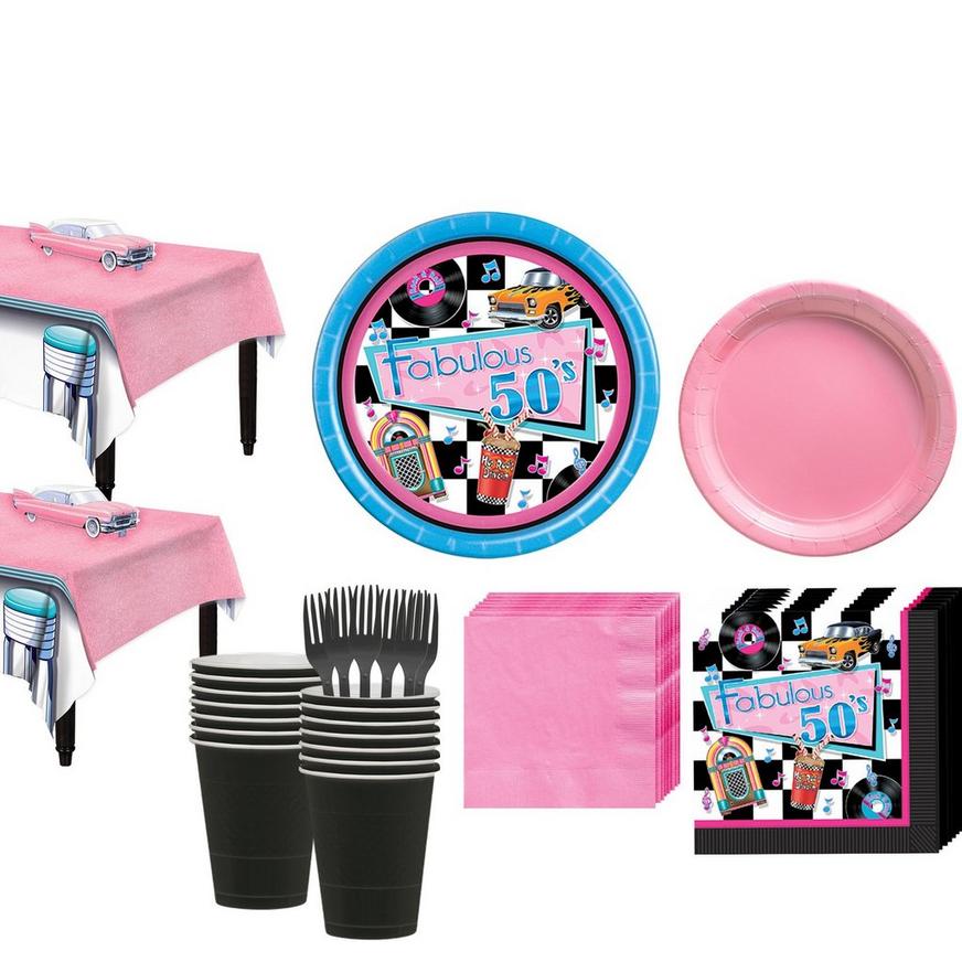 Rock 'n' Roll 50s Tableware Kit for 32 Guest