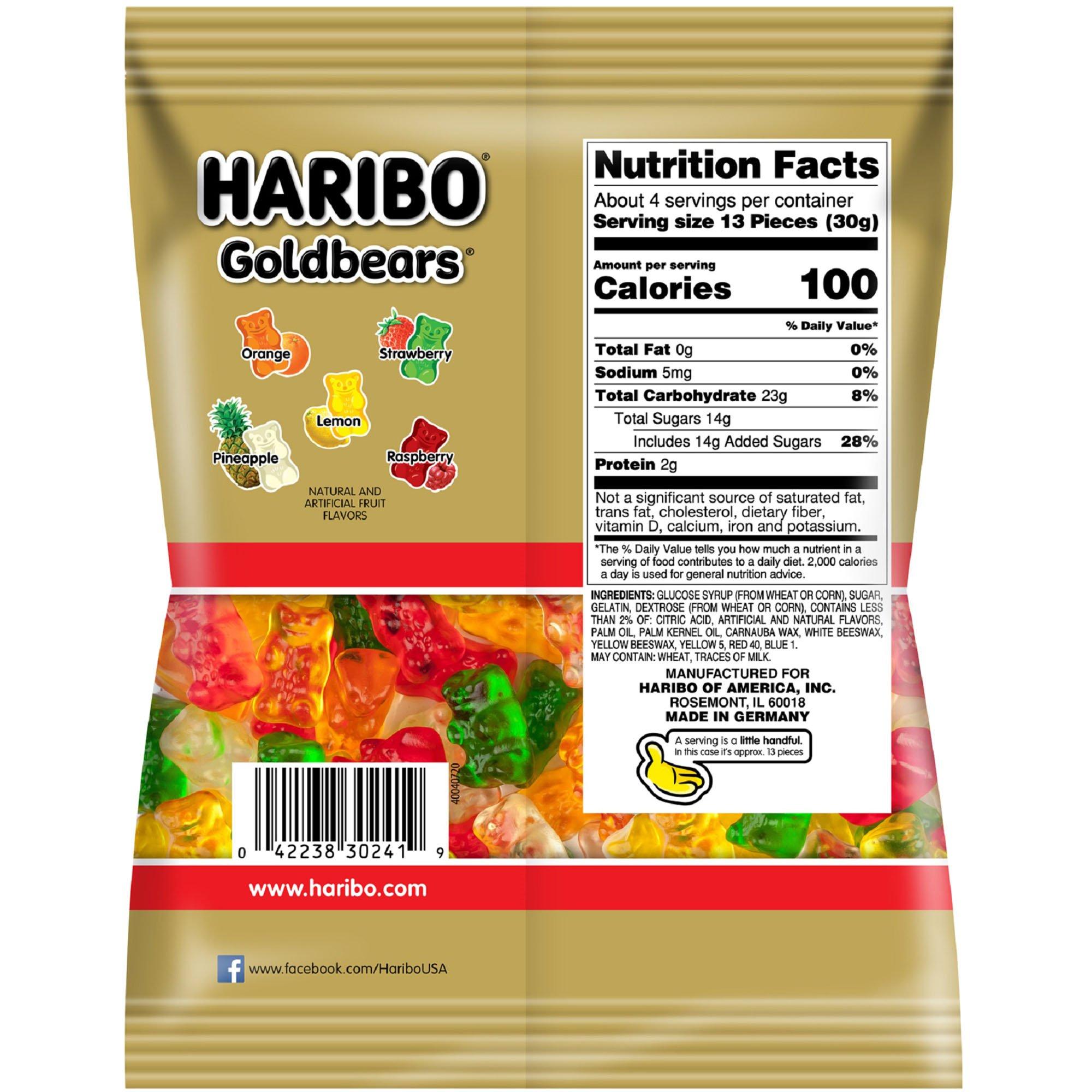 Haribo Gold-Bears Gummi Candy Orange, Strawberry, Pineapple, Lemon,  Raspberry