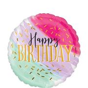 Watercolor Pastel Birthday Balloon