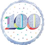 Prismatic Rainbow 100th Birthday Balloon