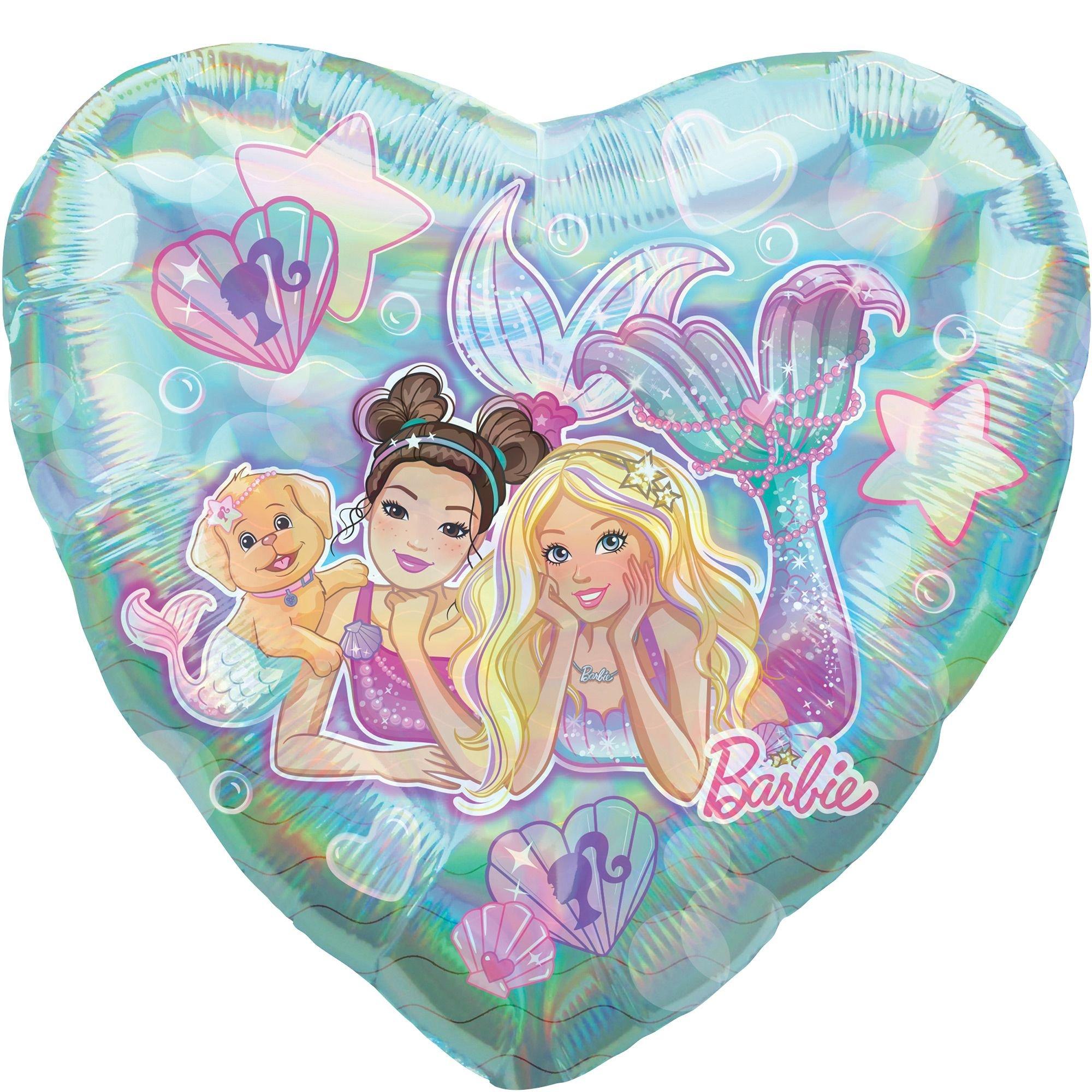 Giant Mermaid Barbie Heart Balloon