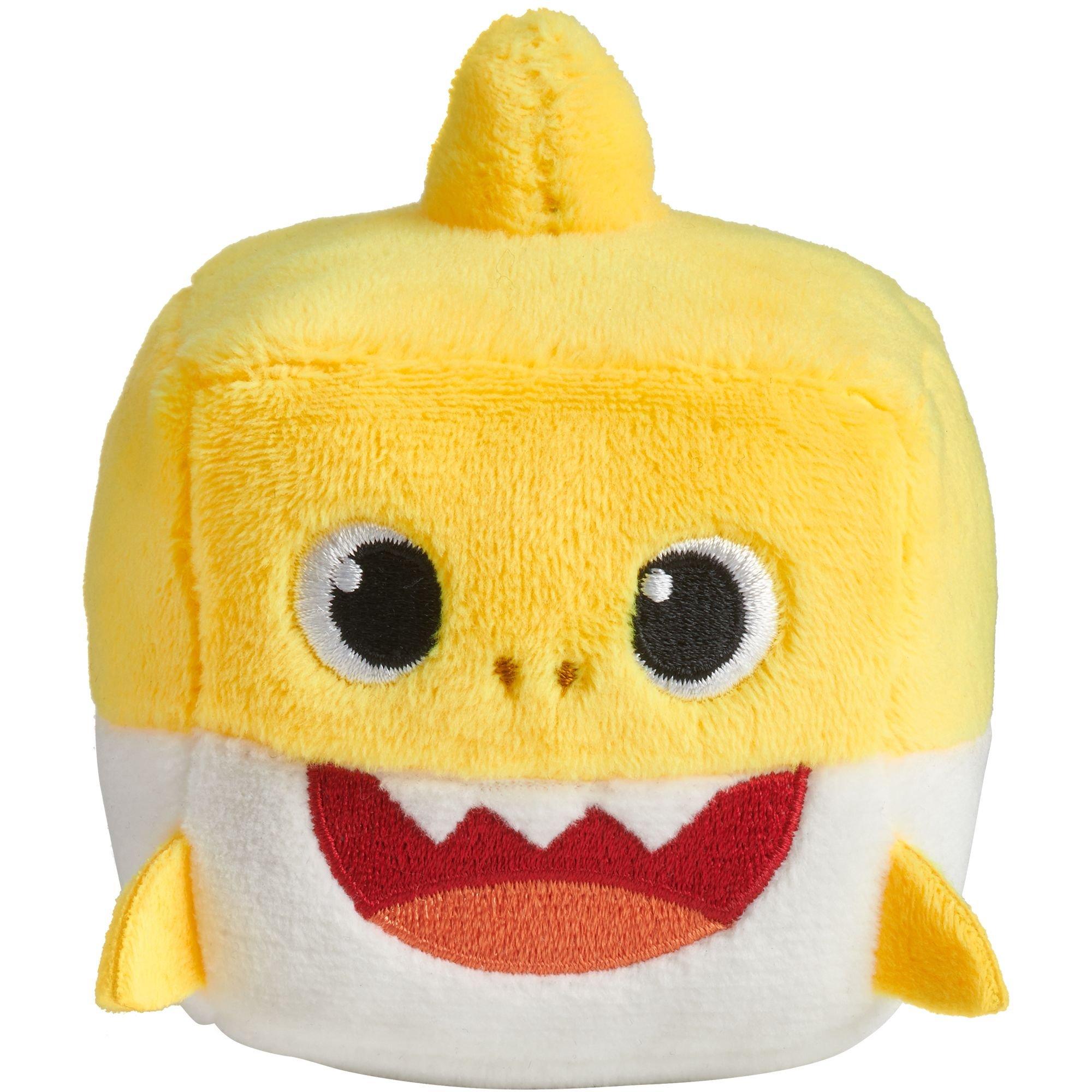 Singing Baby Shark Cube Plush 3in x 3 1/2in