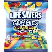 Life Savers Collisions Gummy Candy, 3.22oz - Raspberry Lemonade, Cherry Watermelon & Pineapple Punch