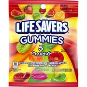 Life Savers 5 Flavor Fruity Gummy Candy, 3.22oz - Cherry, Watermelon, Green Apple, Strawberry & Orange