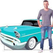 50s Classic Car Standee
