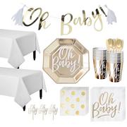 Oh Baby Baby Shower Tableware Kit for 16 Guests