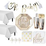 Oh Baby Baby Shower Tableware Kit for 32 Guests